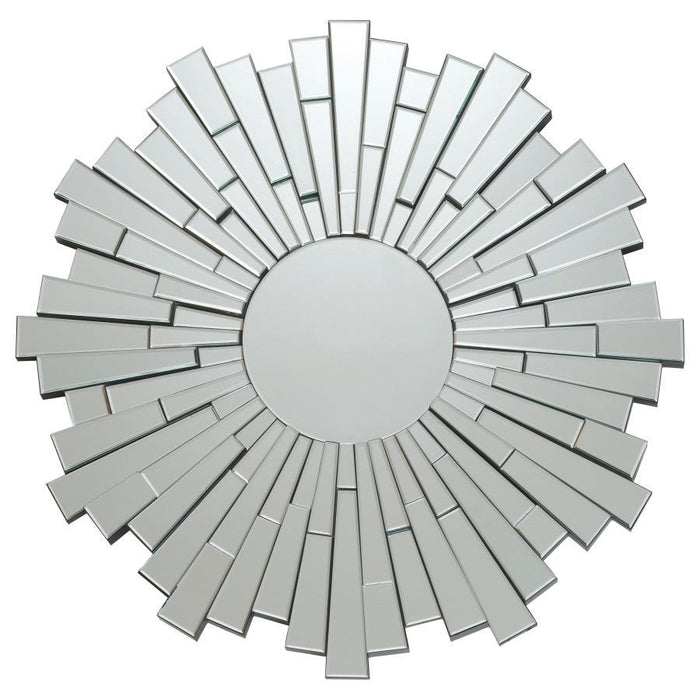 Danika - Sunburst Circular Mirror - Silver Unique Piece Furniture