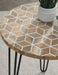 Drovelett - White / Light Brown - Accent Table Unique Piece Furniture