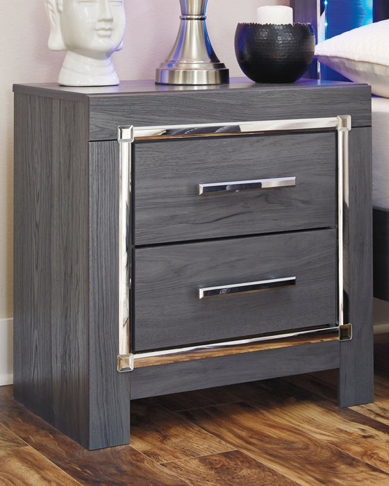 Lodanna - Gray - Two Drawer Night Stand Unique Piece Furniture