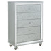 Gunnison - 5-Drawer Chest - Silver Metallic Unique Piece Furniture