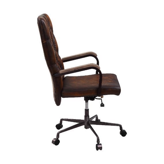 Noknas - Office Chair - Brown Lether Unique Piece Furniture Furniture Store in Dallas and Acworth, GA serving Marietta, Alpharetta, Kennesaw, Milton