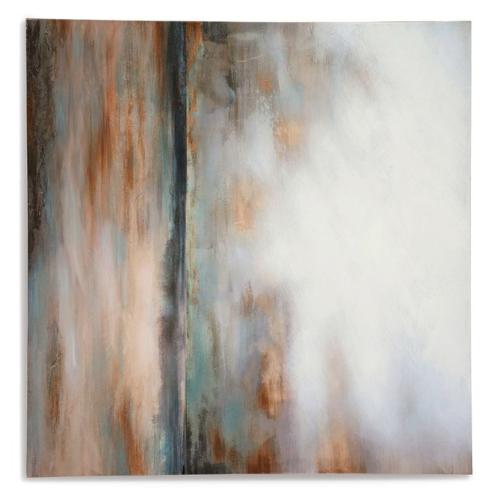 Weatheridge - Grey / Gold - Wall Art Unique Piece Furniture