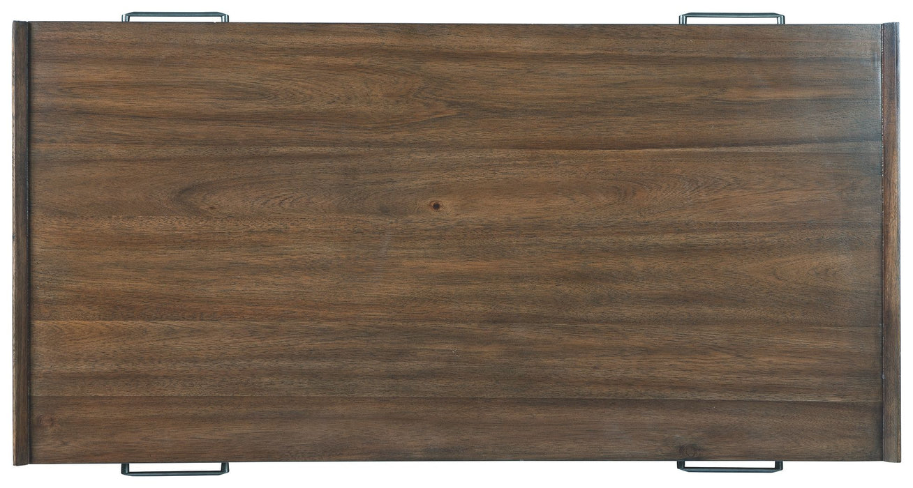 Calmoni - Brown - Rectangular Cocktail Table Unique Piece Furniture