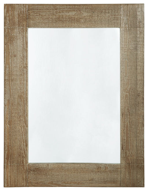 Waltleigh - Distressed Brown - Accent Mirror Unique Piece Furniture