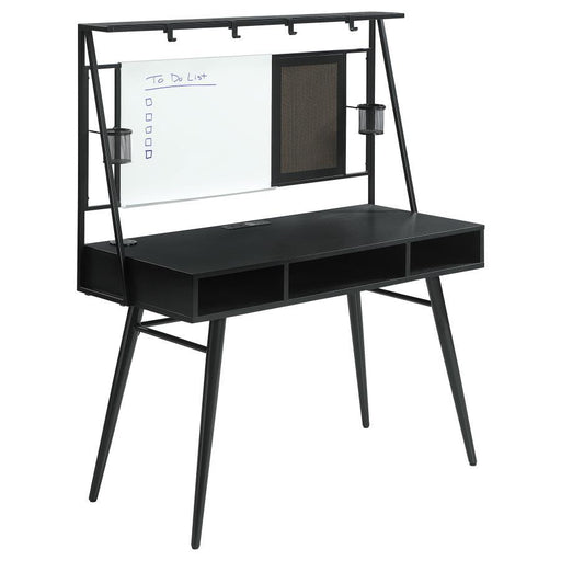Jessie - Writing Desk With USB Ports - Black And Gunmetal Unique Piece Furniture