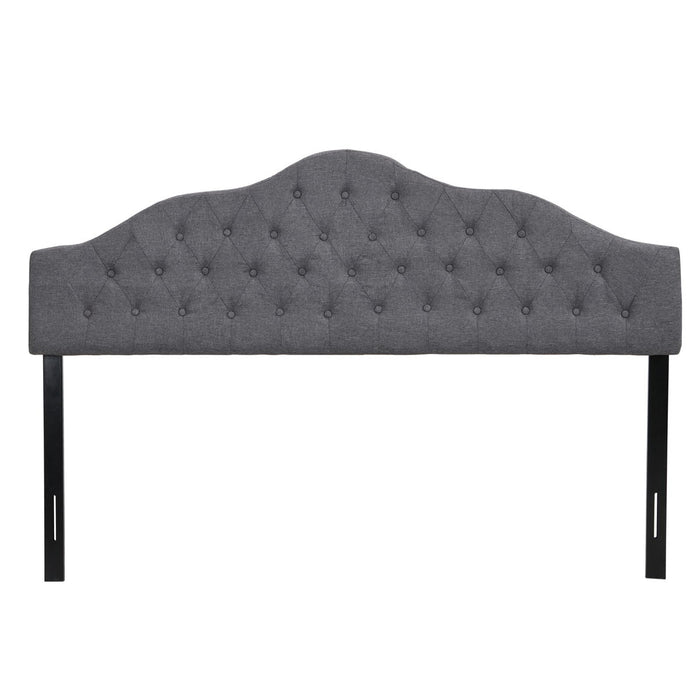 Upholstered Headboard, Adjustable Headboards For King Size Bed, Modern Breathable Fabric With Buttons, Adjustable Height From 55.9" To 63.78" - Gray Linen