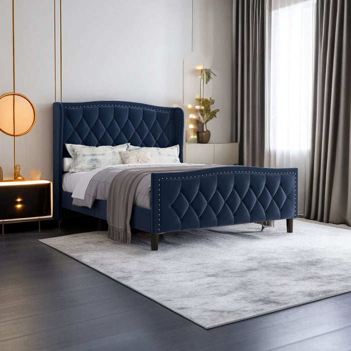 Bed Frame Full - Blue
