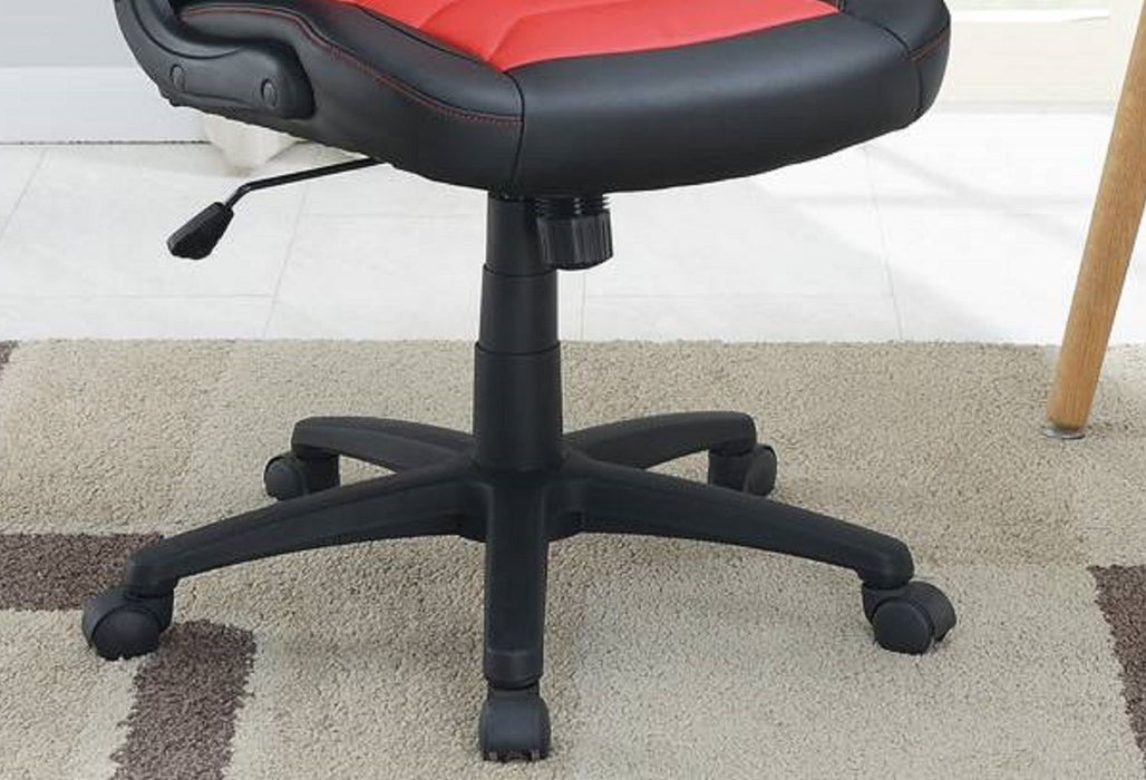 Office Chair Upholstered 1 Piece Comfort Chair Relax Gaming Office Chair Work Black And Red Color