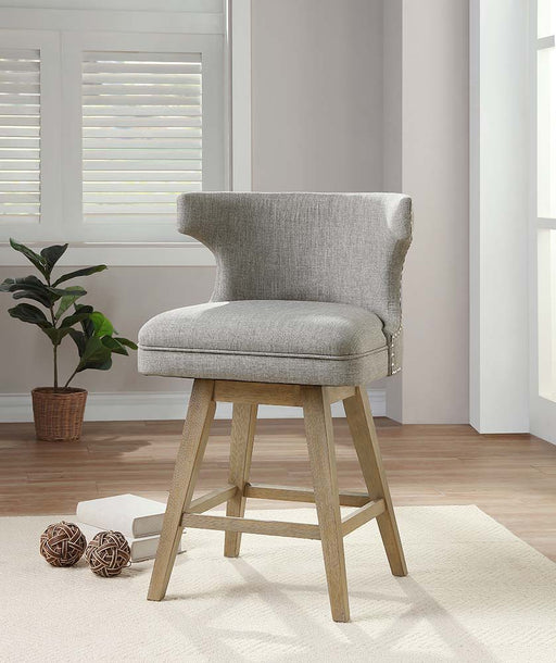 Everett - Counter Height Chair (Set of 2) - Fabric & Oak Unique Piece Furniture