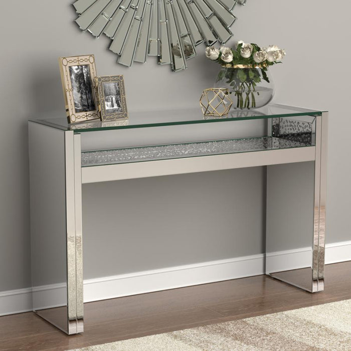 Edna - 1-Shelf Console Table - Silver Unique Piece Furniture