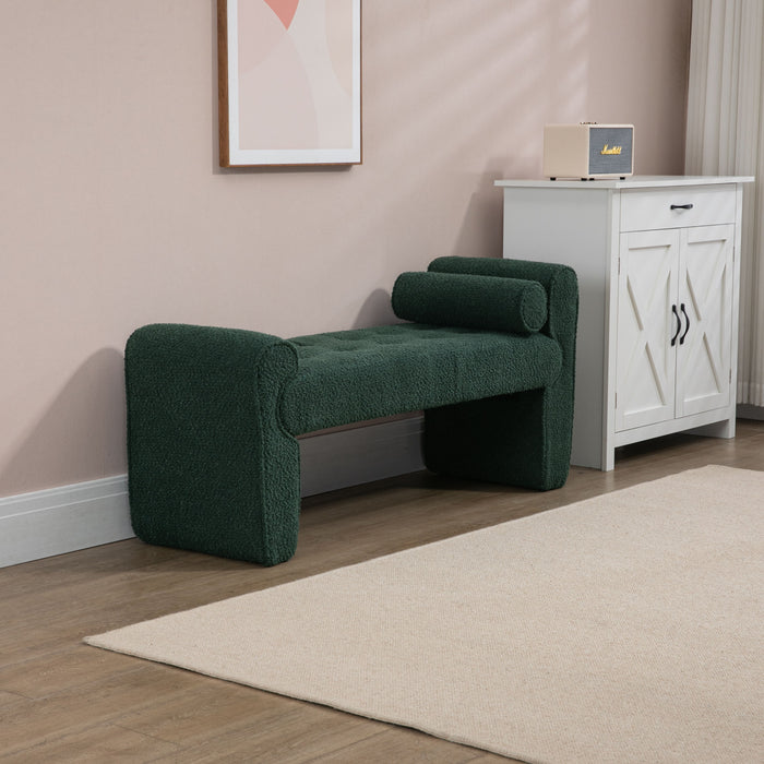 Coolmore Modern Ottoman Bench, Bed Stool Made Of Loop Gauze, End Bed Bench, Footrest For Living Room, End Of Bed, Hallway