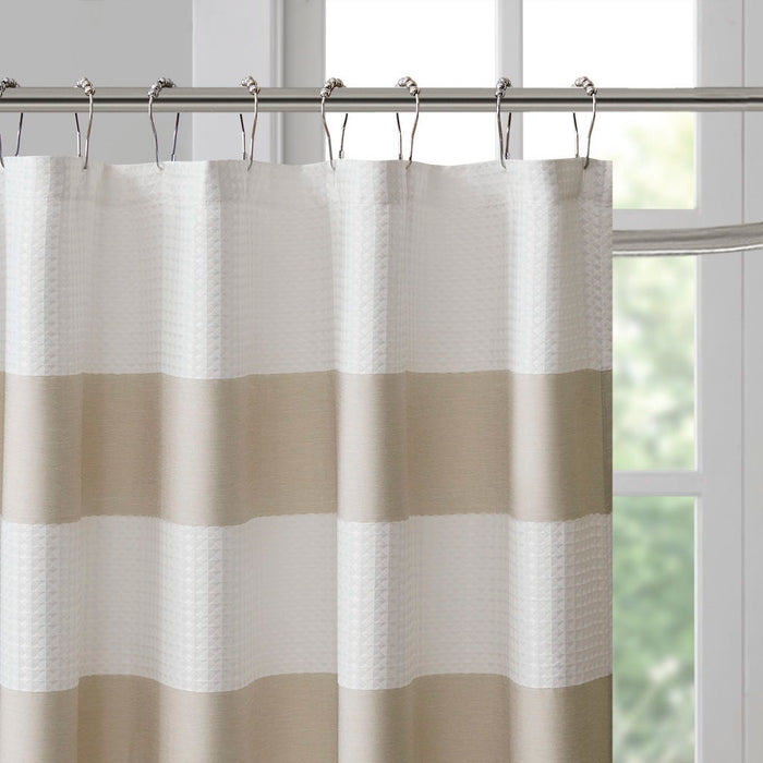 Shower Curtain With 3M Treatment In Taupe