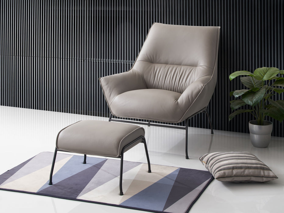 Acme Jabel Accent Chair, Khaki Top Grain Leather