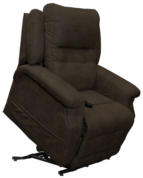Haywood - Power Headrest Power Lift Lay Flat Recliner With Heat & Massage - Chocolate - 44"