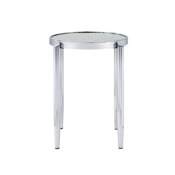 Abbe - End Table - Glass & Chrome Finish Unique Piece Furniture
