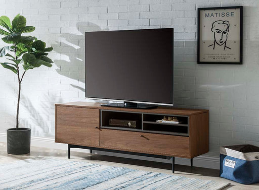 Hattie - TV Stand - Rustic Walnut Finish Unique Piece Furniture