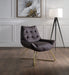 Dhalsim Accent Chair - Antique Ebony Top Grain Leather Unique Piece Furniture