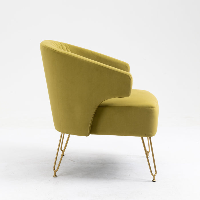 Accent Chair For Living Room - Mustard