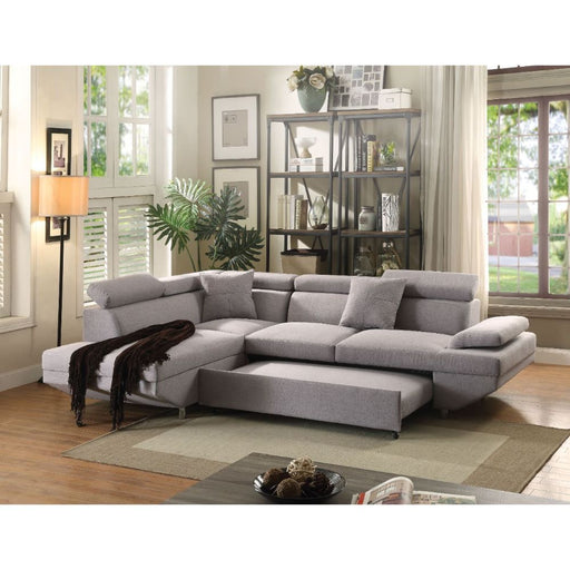 Jemima - Sectional Sofa - Gray Fabric Unique Piece Furniture