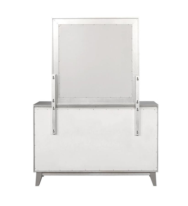 Leighton - Beveled Dresser Mirror - Metallic Mercury Unique Piece Furniture