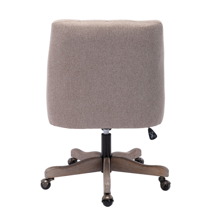 Coolmore Swivel Shell Chair For Living Room / Modern Leisure Office Chair - Brown