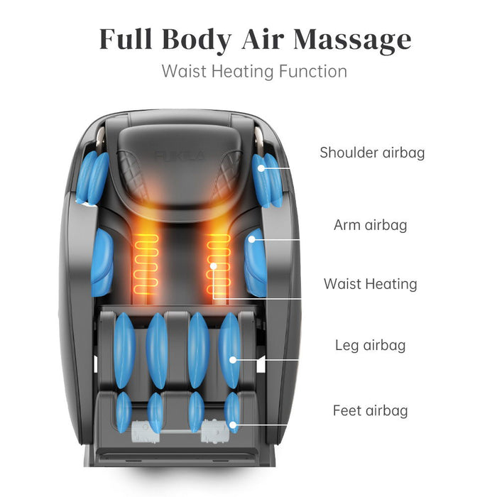 Massage Chair, Zero Gravity Shiatsu Massage Chairs Full Body And Recliner Sl - Track Massage Chair With Bluetooth Speaker, Anion, Thai Stretch, USB Charing, Heating And Foot Roller Massager