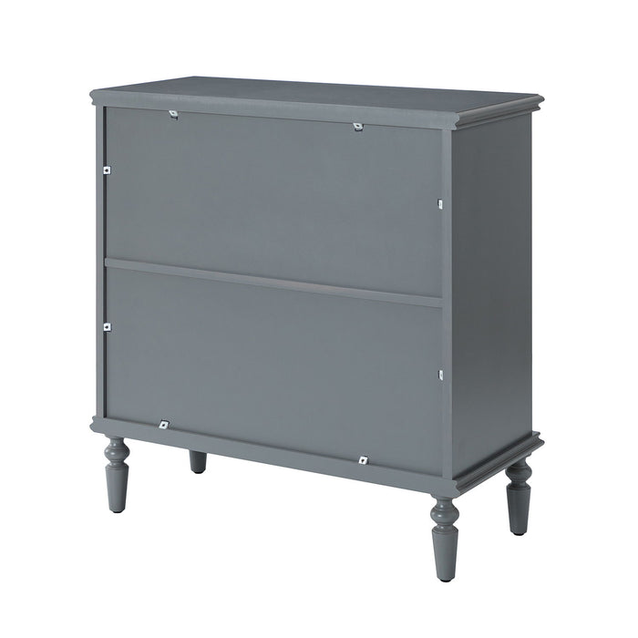 Melampous 32" Tall 2 - Door Accent Cabinet - Gray