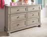 Lettner - Light Gray - Dresser - 6-drawers Unique Piece Furniture