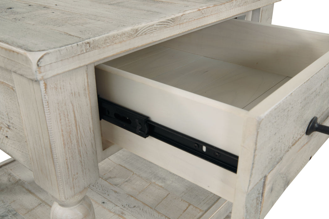 Shawnalore - Whitewash - Rectangular End Table Unique Piece Furniture