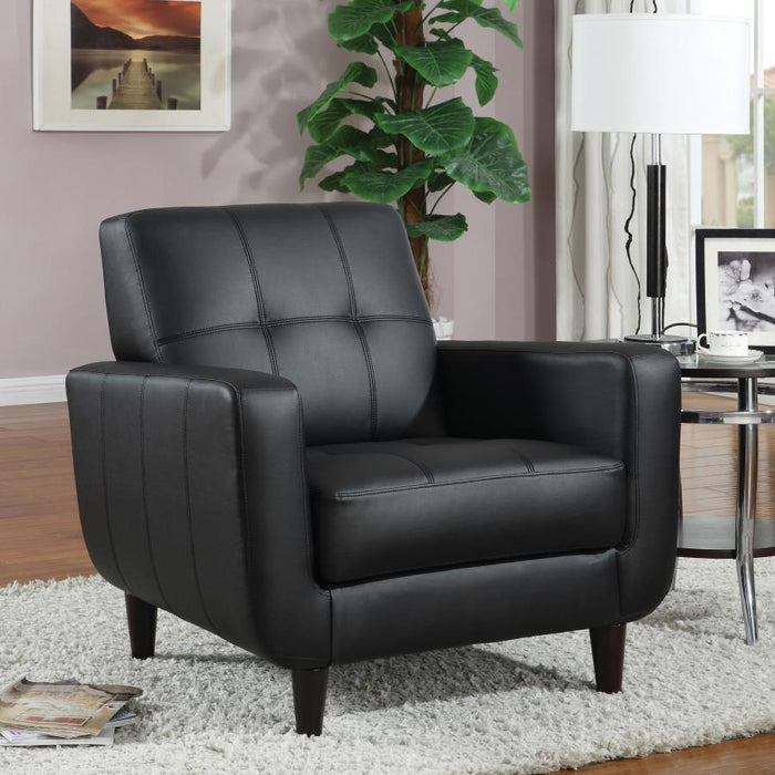Aaron - Padded Seat Accent Chair - Black Unique Piece Furniture