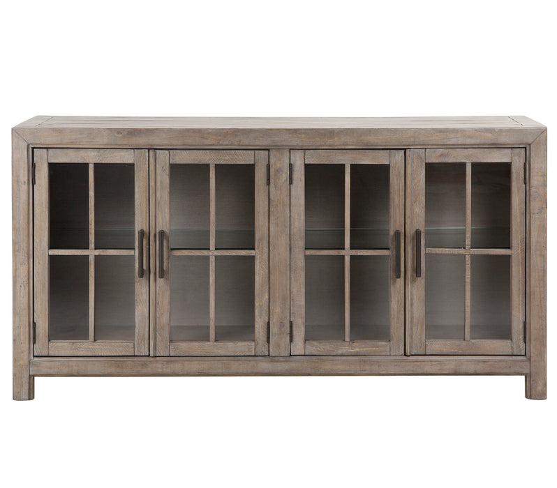 Tinley Park - Buffet Curio Cabinet - Dove Tail Grey Unique Piece Furniture