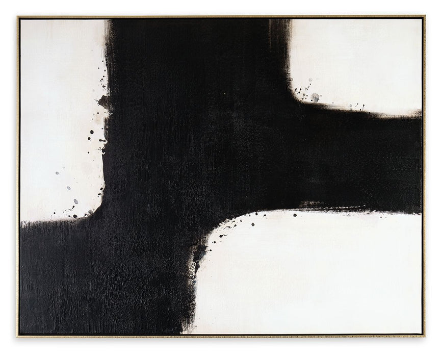 Reighlea - Black / White - Wall Art Unique Piece Furniture