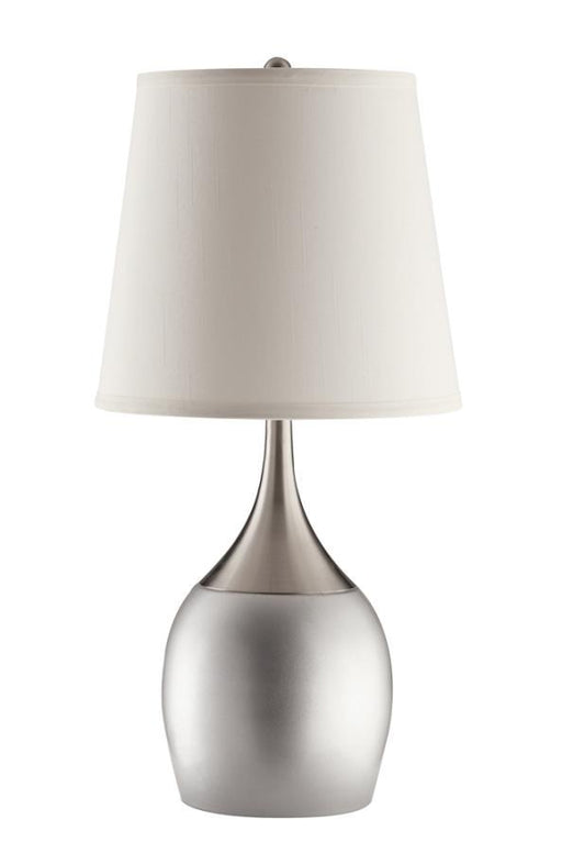 Tenya - Empire Shade Table Lamps (Set of 2) - Silver And Chrome Unique Piece Furniture