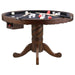 Turk - 3-In-1 Round Pedestal Game Table - Tobacco Unique Piece Furniture