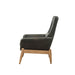 Dolphin - Accent Chair - Black Top Grain Leather Unique Piece Furniture