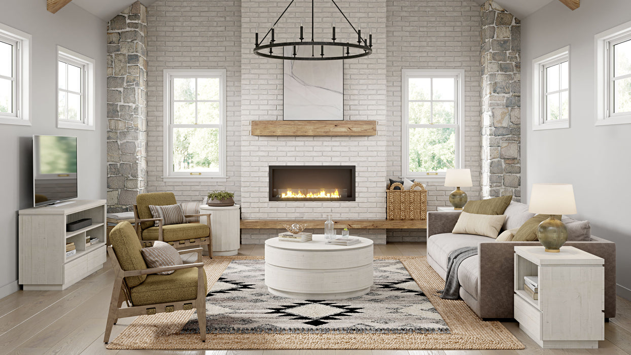 Claudette - Console Sofa Table - Alabaster