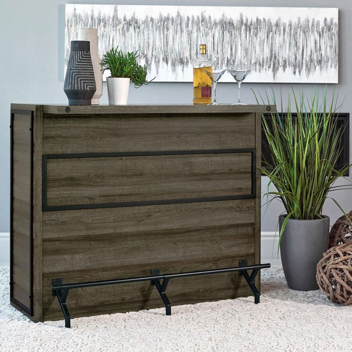 Joe - 5-Shelf Bar Unit - Aged Oak Unique Piece Furniture