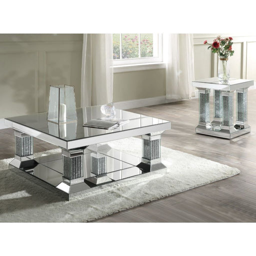 Caesia - Coffee Table - Mirrored & Faux Diamonds Unique Piece Furniture