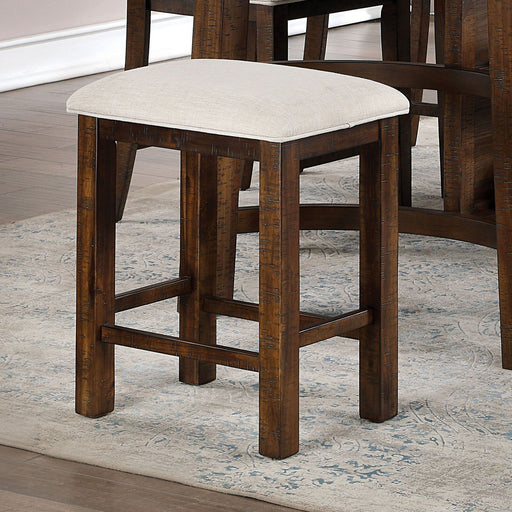 Fredonia - Counter Height Stool (Set of 2) - Rustic Oak / Beige Unique Piece Furniture