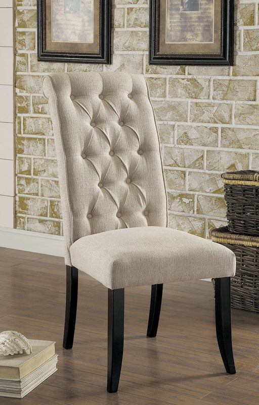 Mashall - Side Chair (Set of 2) - Beige / Antique Black Unique Piece Furniture