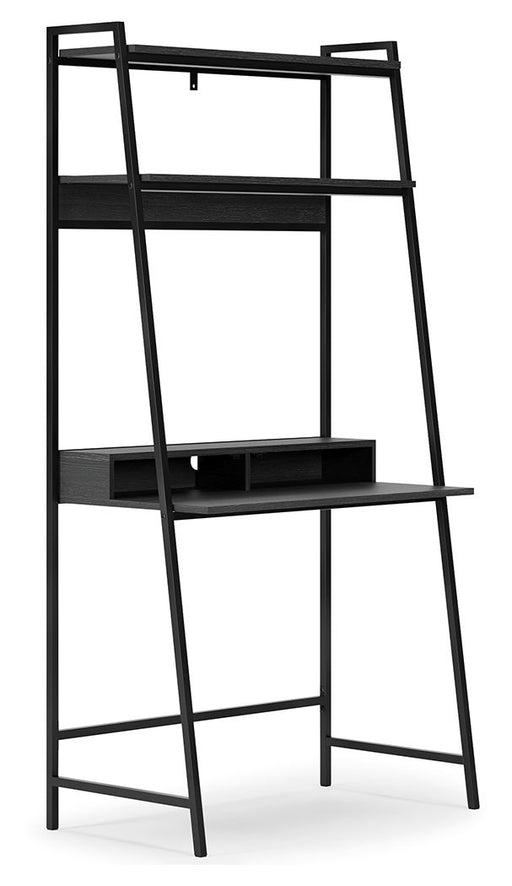 Yarlow - Black - Home Office Desk And Shelf Unique Piece Furniture