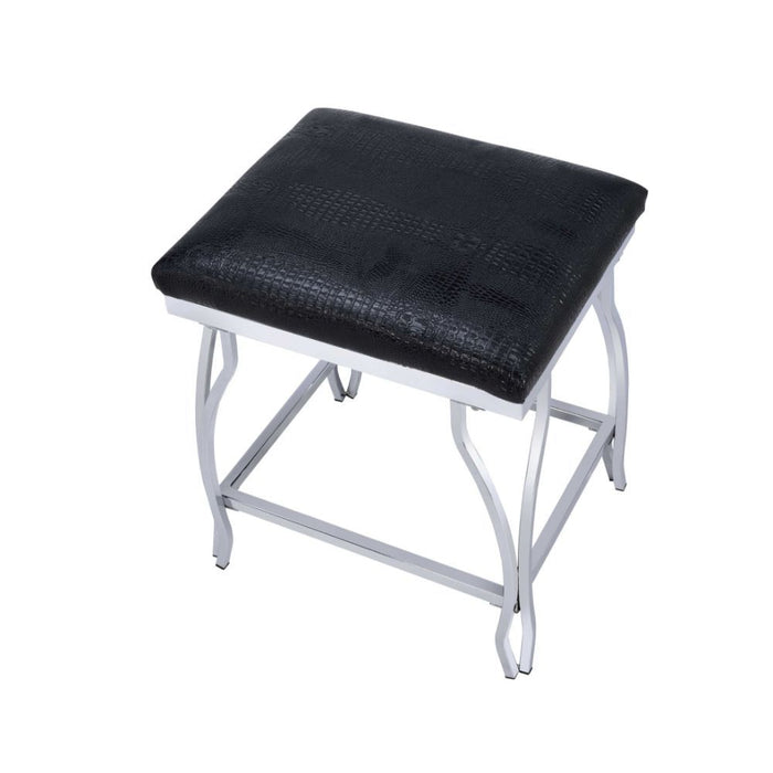 Carene - Vanity Desk - Black PU & Chrome Unique Piece Furniture