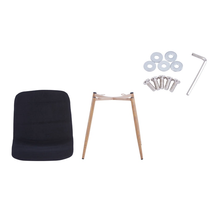 Dining Chair 4 Piece (Black), Modern Style, new Technology.Suitable For Restaurants, Cafes, Taverns, Offices, Reception Rooms