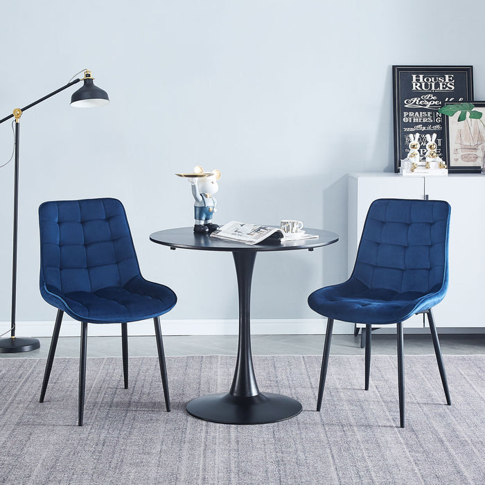 Dining Chair (Set of 2) Blue Modern Style New Technology Suitable For Cafes, Taverns, Offices, Living Rooms, Reception RoomsSimple Structure