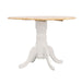 Allison - Drop Leaf Round Dining Table - Natural Brown And White Unique Piece Furniture