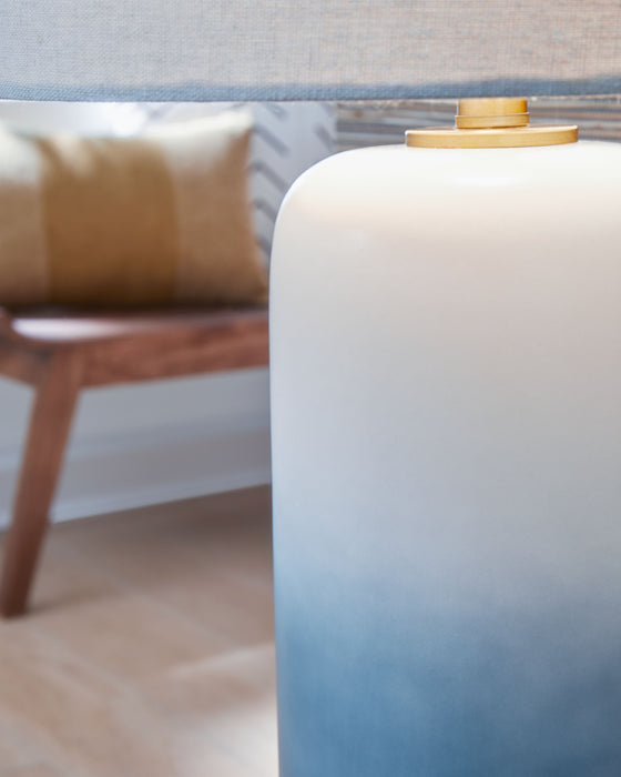 Lemrich - White - Ceramic Table Lamp Unique Piece Furniture