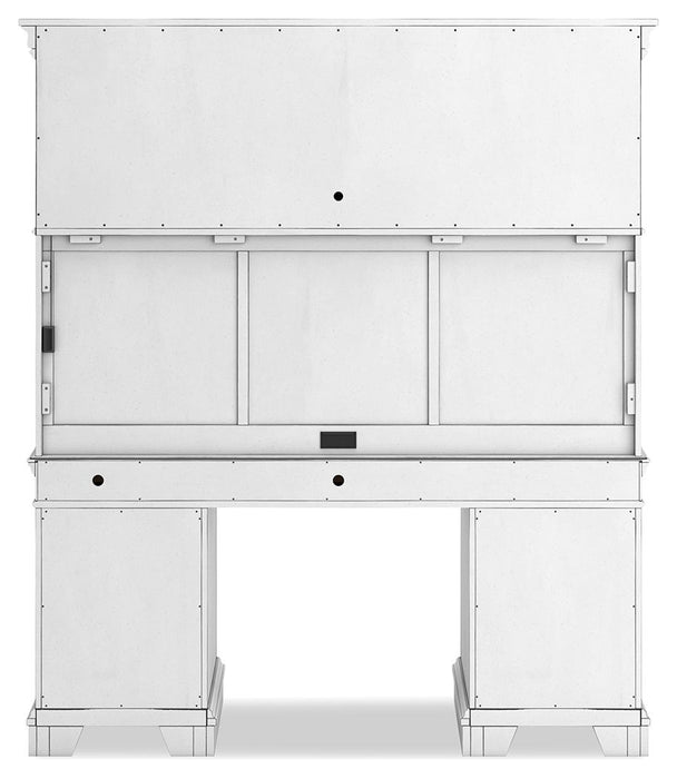 Kanwyn - Whitewash - Credenza With Hutch Unique Piece Furniture