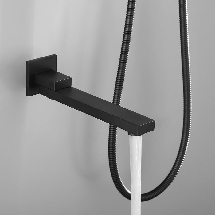 Shower System 16" Square Bathroom Luxury Rain Mixer Shower Combo Set