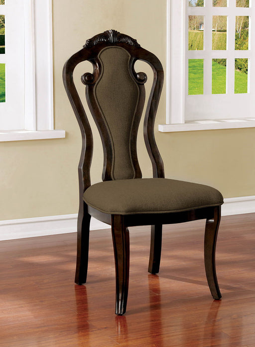 Rosalina - Side Chair (Set of 2) - Walnut / Beige Unique Piece Furniture