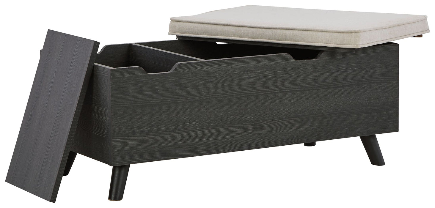 Yarlow - Dark Gray - Storage Bench Unique Piece Furniture